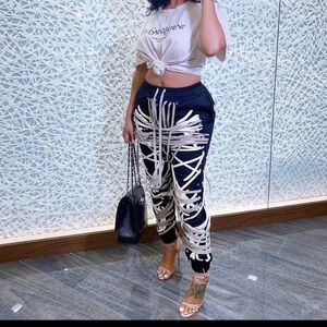 Laced Up Cargo Joggers